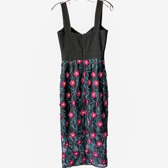 Dress the Population Elinna Embroidered Sheath Dress Sweetheart Neckline XS - Picture 3 of 5
